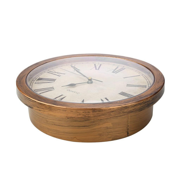 Golden Wall Clock Secret Safe